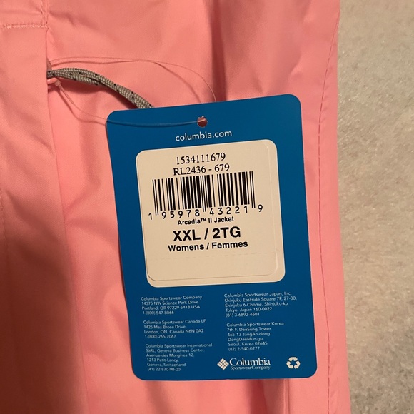 Columbia Pink Rain Coat NWT - Picture 2 of 4